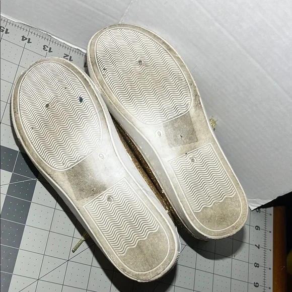 Gold Glitter Women's Sneakers - Picture 8 of 9